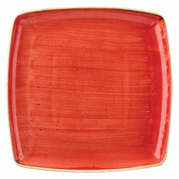 17-SBRSDS101-Tallrik-flat-26,8-x-26,8-cm-Stonecast-Berry-Red-kvadratisk Tallrik flat 26,8 x 26,8 cm Stonecast Berry Red kvadratisk