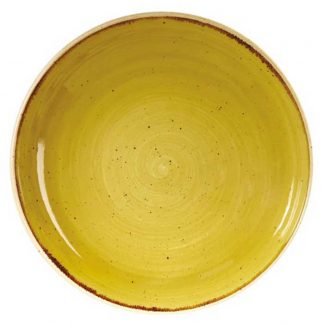 Tallrik halvdjup ø24,8 cm, 113,6 cl Stonecast Mustard