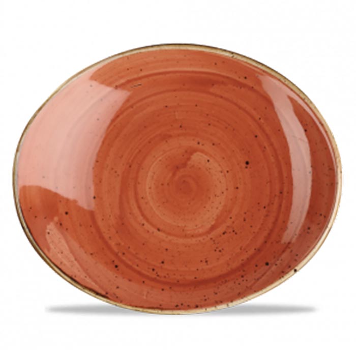 17-SSOSOP71-Tallrik-flat-ø19,2-cm-Stonecast-Orange-oval Tallrik flat ø19,2 cm Stonecast Orange oval