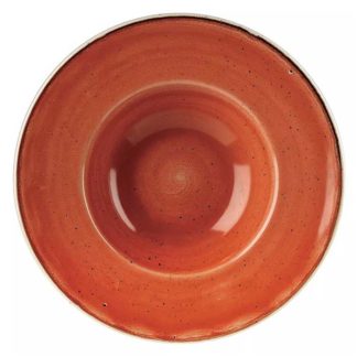 Tallrik djup med brett brem Stonecast Orange