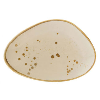 Tallrik Flat Earth Linen avlång trekantig