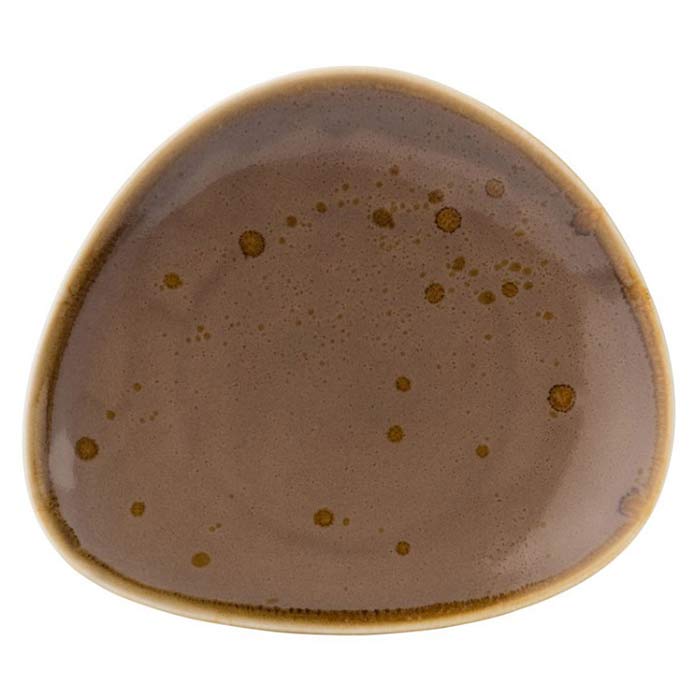 CT2025-Tallrik-Flat-14,5x16,5-cm-Earth-Mocha-trekantig Tallrik Flat Earth Mocha trekantig