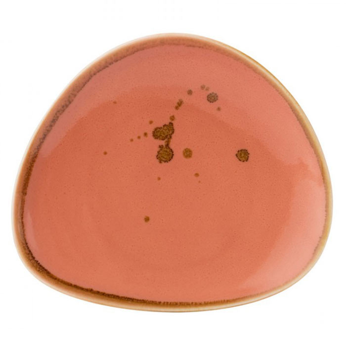 CT2035-Tallrik-Flat-14,5x16,5-cm-Earth-Cinnamon-trekantig Tallrik Flat Earth Cinnamon