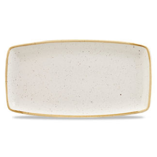 Tallrik flat Stonecast Barley White rektangulär