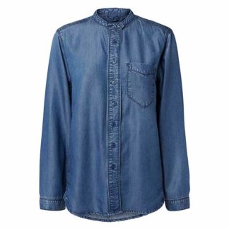 Denimskjorta dam denimblå