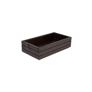 Stapelbar eklåda GN1/3 svartbetsad ek H8cm