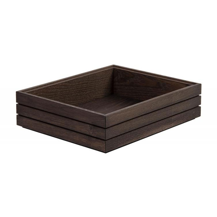 17-BQ203H-Stapelbar-eklada-GN1-2-svartbetsad-ek-H8cm Stapelbar eklåda GN1/2 svartbetsad ek H8cm