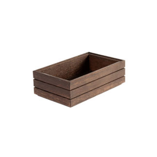 Stapelbar eklåda GN1/4 svartbetsad ek H8cm